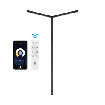Madsen 18.25" 2-Light Modern Minimalist Iron Integrated Plug-In LED Sconce for Ceiling Corner - JONATHAN Y